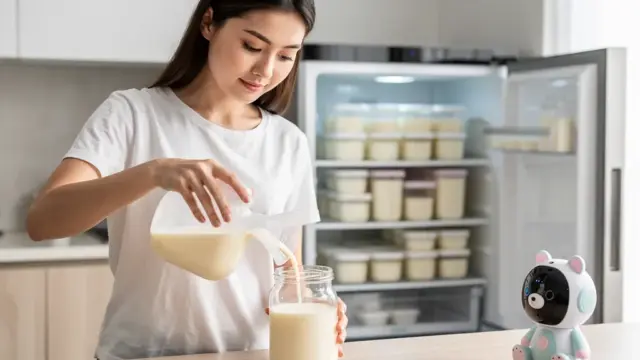 Abpumpen und sofort einfrieren von Muttermilch für sichere Lagerung