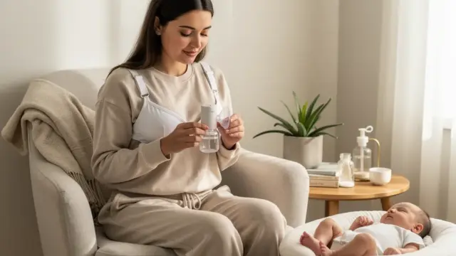 Momcozy Milchpumpe im Einsatz: Effizientes Abpumpen für stillende Mütter