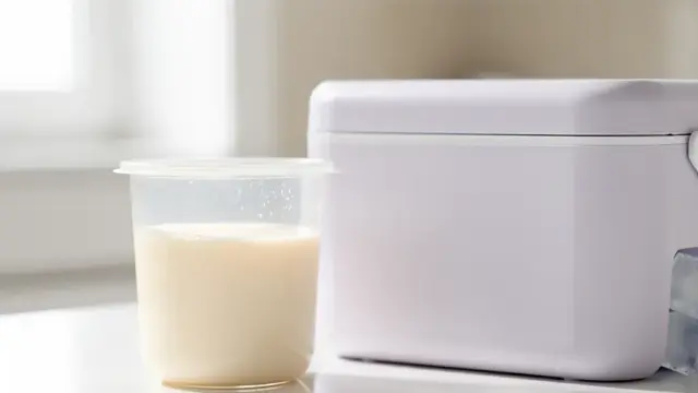 Mutter pumpt Muttermilch ab, um ihr Baby flexibel zu ernähren
