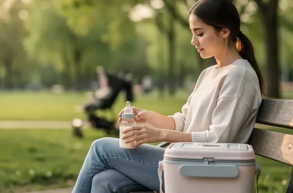 Muttermilch kühlen unterwegs in isolierten Kühltaschen für optimale Frische