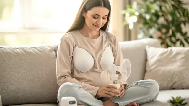 Freihändiges Abpumpen mit speziellen BHs für mütterliche Flexibilität und Komfort