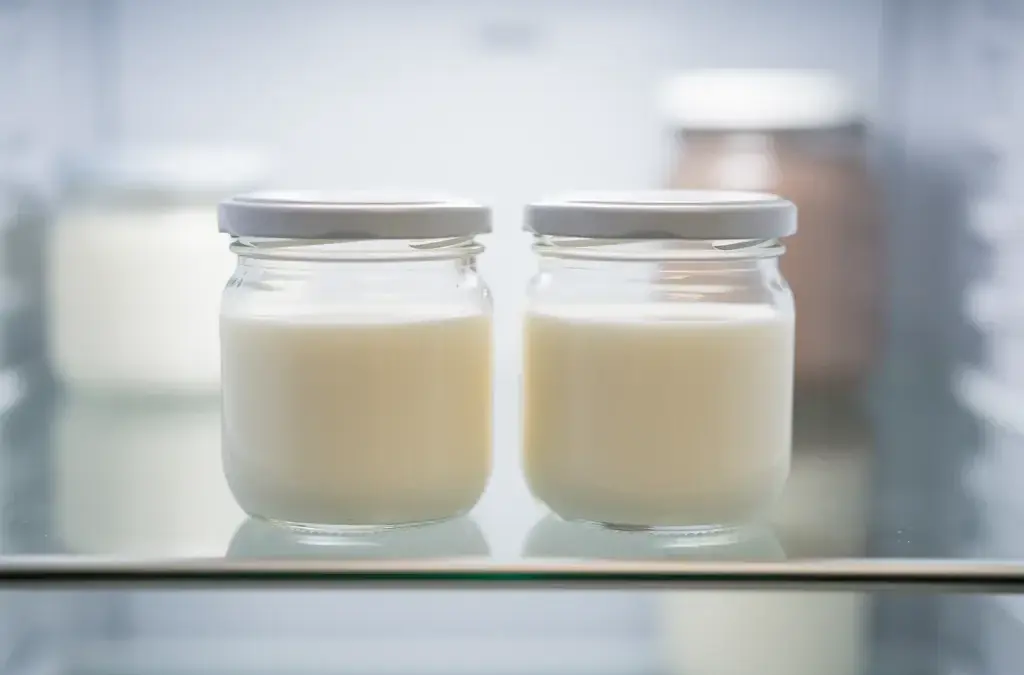 Muttermilch für Zwillinge richtig lagern in BPA-freien Behältern oder Glasflaschen