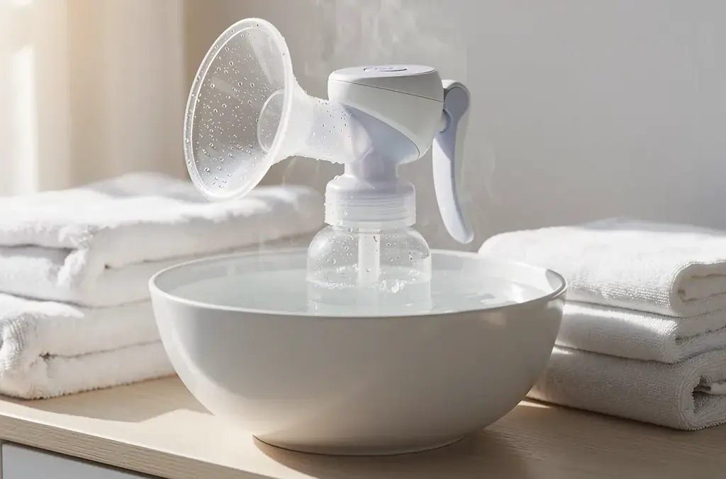 Muttermilchpumpe desinfizieren zur Gewährleistung der Gesundheit des Babys