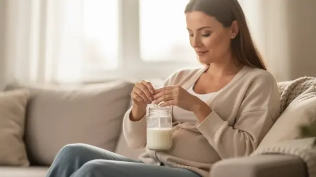 Stillende Mutter abpumpen ohne Pumpe in entspannter Umgebung mit Handtechnik