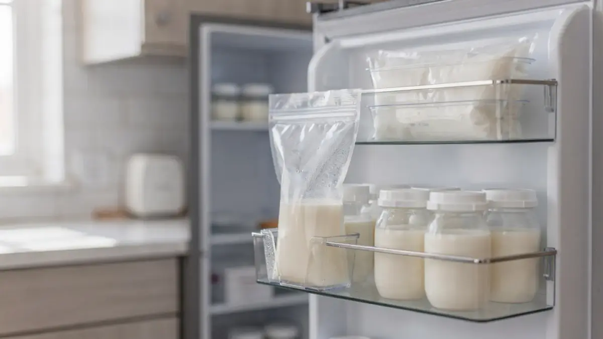 Muttermilch erneut einfrieren: Milchbehälter und Lagerung im Kühlschrank