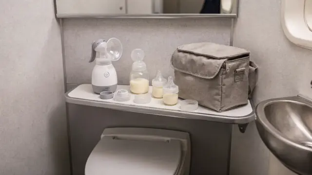 Breast pump und Zubehör im Flugzeug: praktisches Abpumpen an Bord
