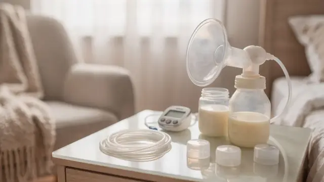 Breast pump, Timer und Sammelbehälter für die Pumpsitzung Dauer in einer ruhigen häuslichen Umgebung