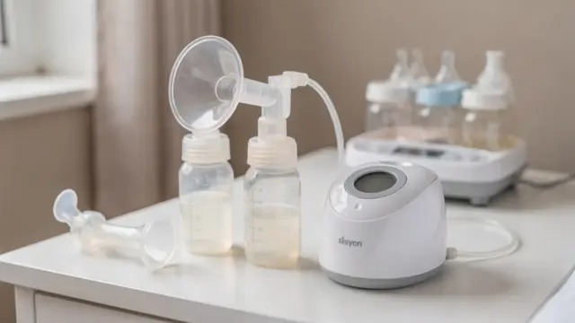 Abpump-Set mit Milchpumpe und Flaschen zum Pumpplan für Neugeborene
