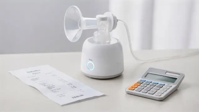 Milchpumpe und Unterlagen zu Zuzahlung und Kosten für Versicherte