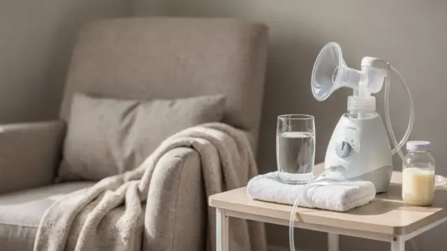Elektrische Milchpumpe und Zubehör zum Thema Milchspendereflex auslösen und Abpumpen